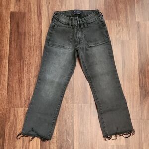 Aeropostale Gray Mid Rise Kick Crop Jeans Size 000